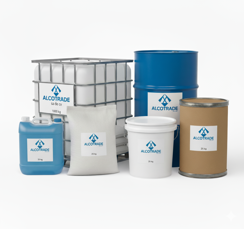 Envases y contenedores de productos químicos industriales en México – Alcotrade
