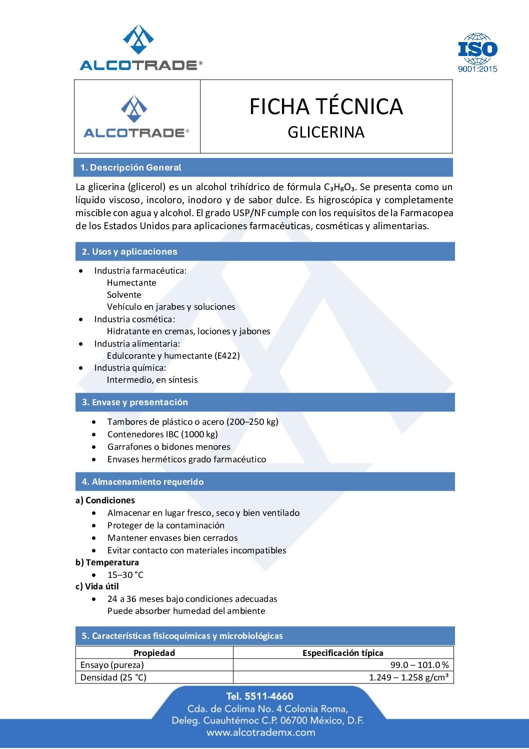 TDS GLICERINA